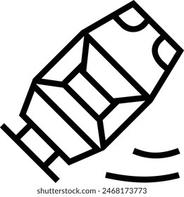 Drift-Symbol. Dünnes lineares Design isoliert auf weißem Hintergrund