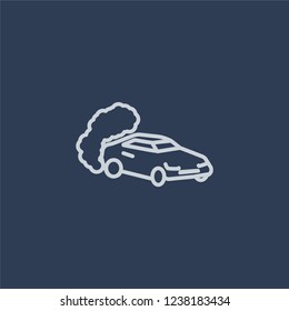 drifting icon. Trendy flat vector line drifting icon on dark blue background from sport collection. 