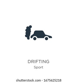 Drifting icon vector. Trendy flat drifting icon from sport collection isolated on white background. Vector illustration can be used for web and mobile graphic design, logo, eps10