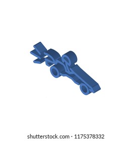 Drifting isometric left top view 3D icon