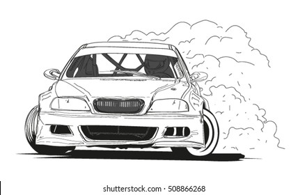 Drift Car III Canvas Print by J.Bello Studio | iCanvas