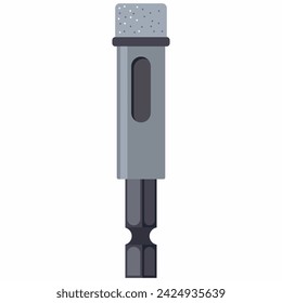 Drill bit for ceramic tile, marble and granite vector cartoon illustration isolated on a white background.