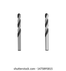 Drill bit. Cutter - working tool. Vector illustration