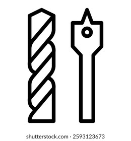 Drill Bit Glyph Icon Design For Personal nad Commercial Use