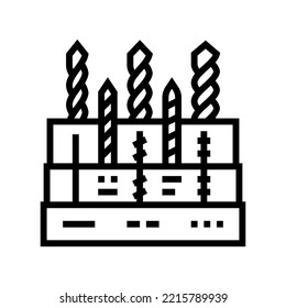 drill bit holder line icon vector. drill bit holder sign. isolated contour symbol black illustration