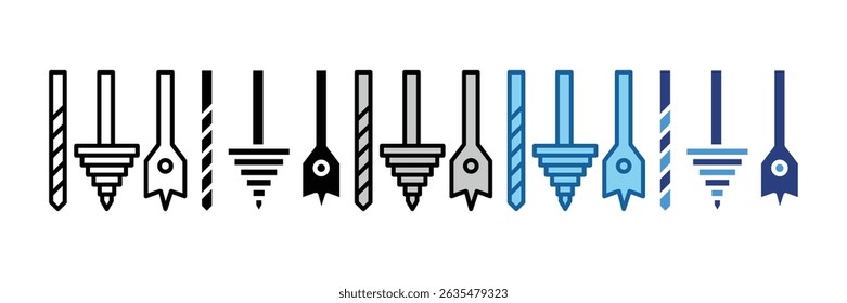 Drill Bit Icon Element For Design