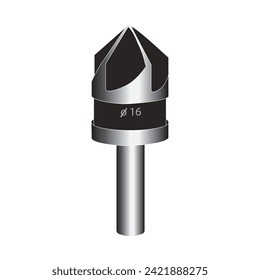 Drill bit icon vector illustration simple design