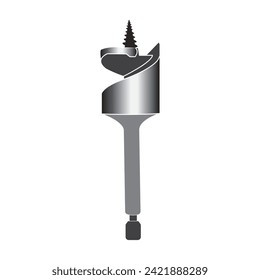 Drill bit icon vector illustration simple design