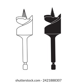 Drill bit icon vector illustration simple design