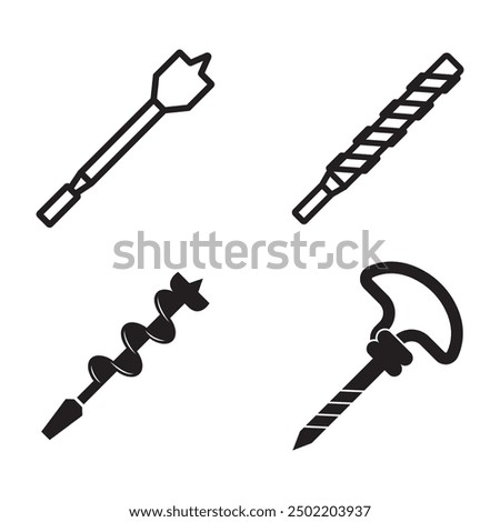 drill bit icon vector illustration logo design