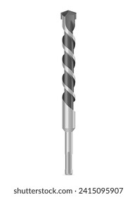 Drill bit on a white background. Vector illustration.