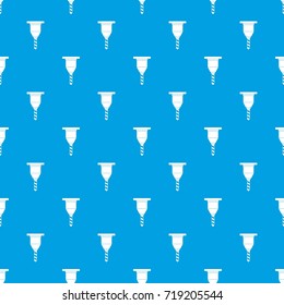 Drill bit pattern repeat seamless in blue color for any design. Vector geometric illustration