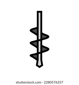 drill bit planting garden tool color icon vector. drill bit planting garden tool sign. isolated symbol illustration