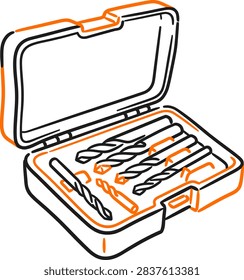 Drill bit set case icon