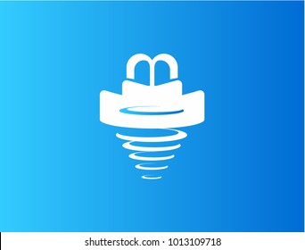 Drill Bit Vector Logo. Illustration Icon