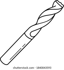 Perforar. Ilustración del contorno del vector.