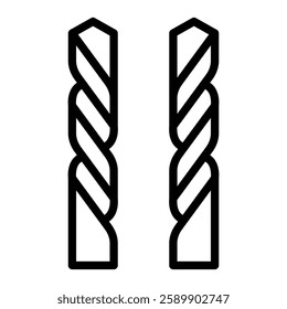 Drill Bits Vector Line Icon Design For Personal And Commercial Use