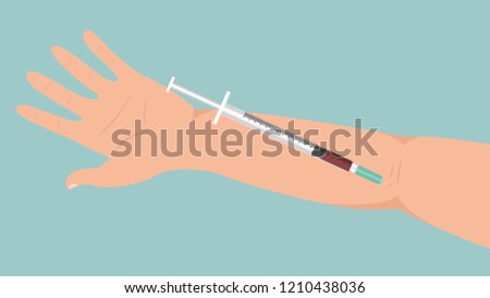 Drill blood cartoon vector. free space for text. wallpaper.