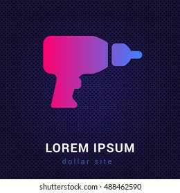 Drill Blue & Red colorfull gradient attractive bright material Icon / Logo Design