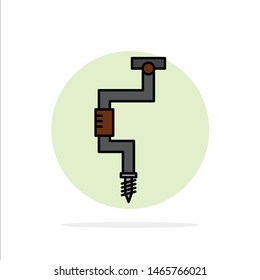 Drill, Carpenter, Tool, Tool, Well Abstract Circle Background Flat color Icon. Vector Icon Template background