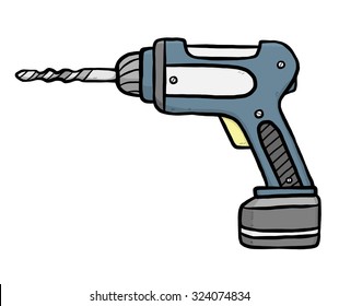 drill / cartoon vector and illustration, hand drawn style, isolated on white background.