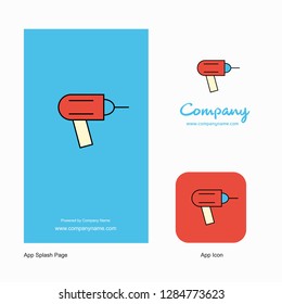 Drill  Company Logo App Icon and Splash Page Design. Creative Business App Design Elements