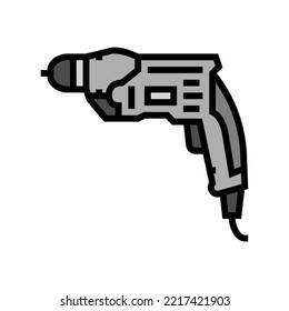 bohrbaufarbige Icon-Vektorgrafik. Bohrbauzeichen. einzelne Symbolillustration