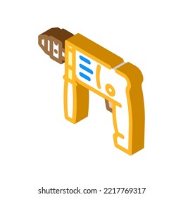 drill construction isometric icon vector. drill construction sign. isolated symbol illustration