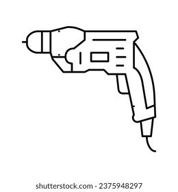 Bohrlochsymbol, Vektorgrafik. Bohrbauzeichen. isoliertes Kontursymbol