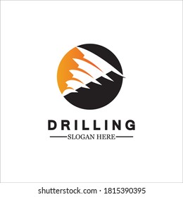 Drill Construction Logo Template Vector Illustration