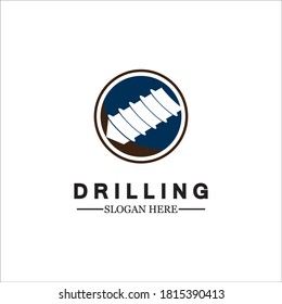 Drill Construction Logo Template vector illustration