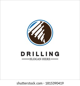 Drill Construction Logo Template vector illustration