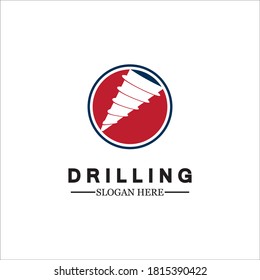 Drill Construction Logo Template vector illustration