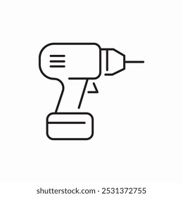 drill construction tool icon sign vector