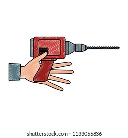 Drill construction tool scribble