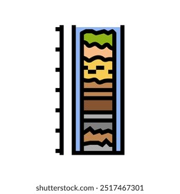 drill core samples color icon vector. drill core samples sign. isolated symbol illustration