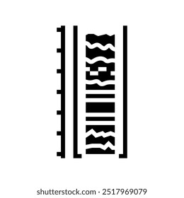 Drillcore Beispiele Glyphe Icon Vektor. Bohrkern-Musterzeichen. einzelne Symbolgrafik