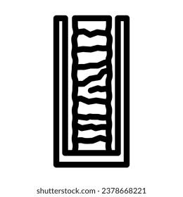 drill core samples line icon vector. drill core samples sign. isolated contour symbol black illustration