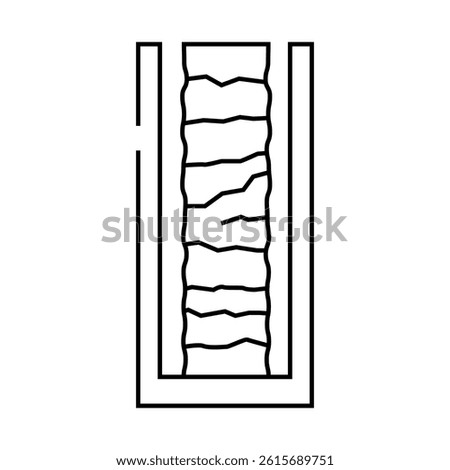 drill core samples line icon vector. drill core samples sign. isolated contour symbol black illustration