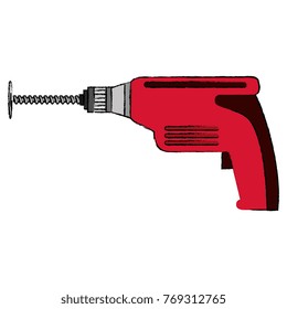 drill electric tool isolated icon