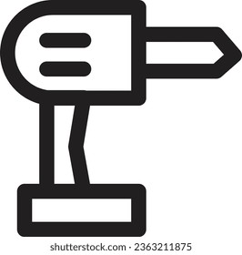 Icono de contorno de sitio de ingeniería de taladros