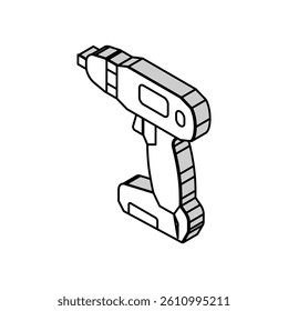 drill equipment isometric icon vector. drill equipment sign. isolated symbol illustration