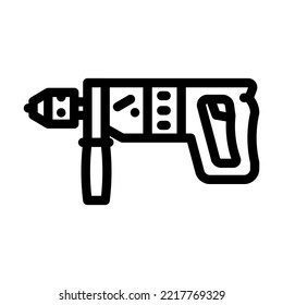 drill equipment line icon vector. drill equipment sign. isolated contour symbol black illustration