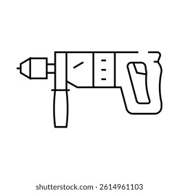 drill equipment line icon vector. drill equipment sign. isolated contour symbol black illustration