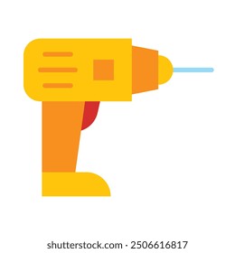 Drill Flat Icon Design For Personal nad Commercial Use