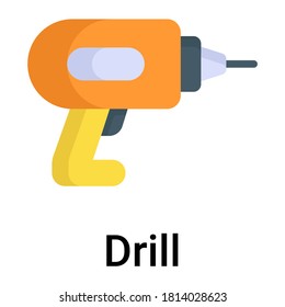icono plano de perforación, diseño vectorial plano de jornada laboral