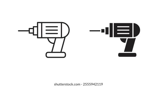 Drill flat simple vector symbols illustration.