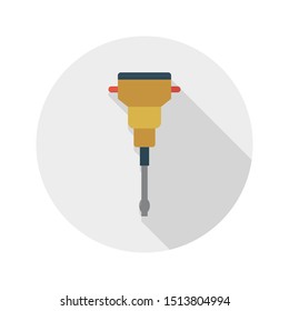 drill glyph flat vector icon