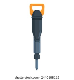 Drill hammer icon cartoon vector. Coal mining. Drilling cart wagon fuel