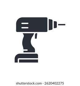 colección de icono de taladro. Estilo de diseño con fondo